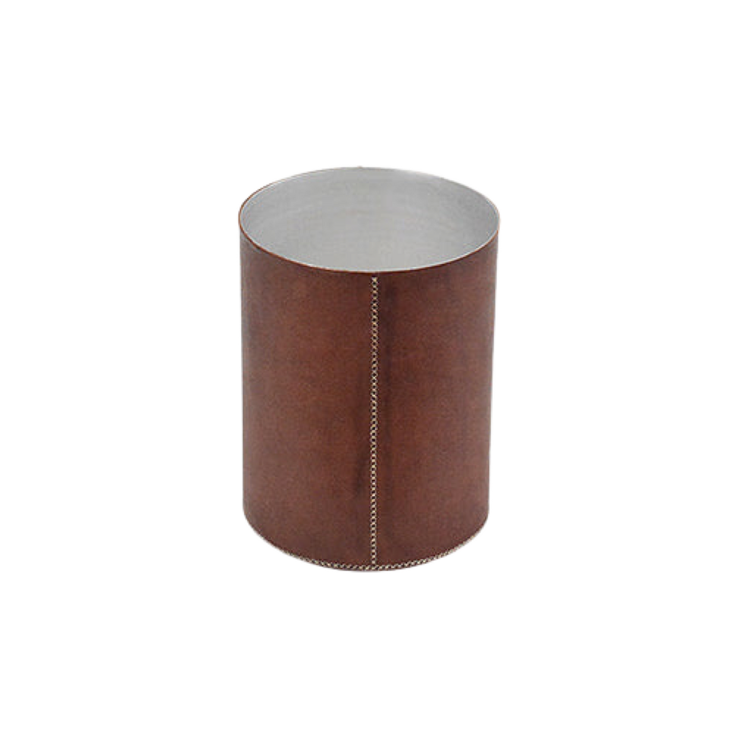 Metal Wastebasket - Brown