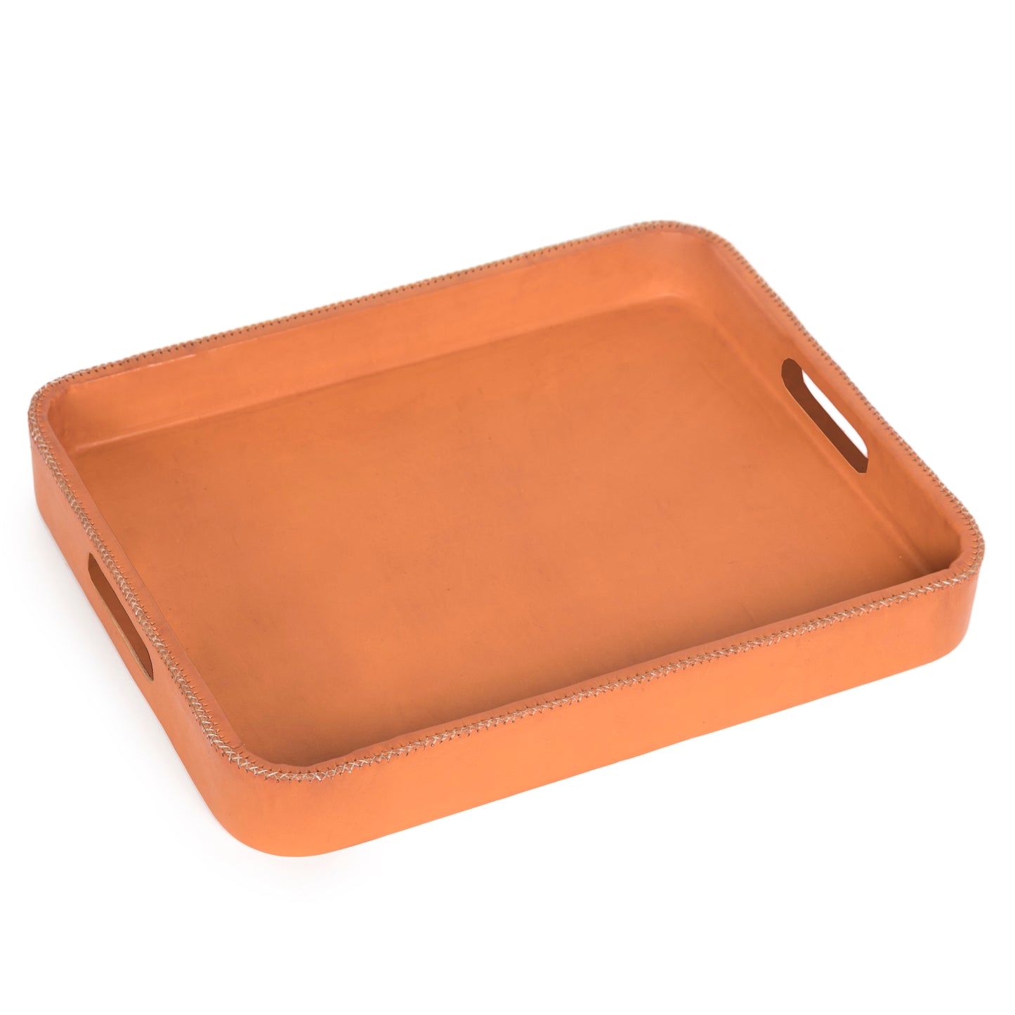 Rectangular Tray Perforated Handle - Natural