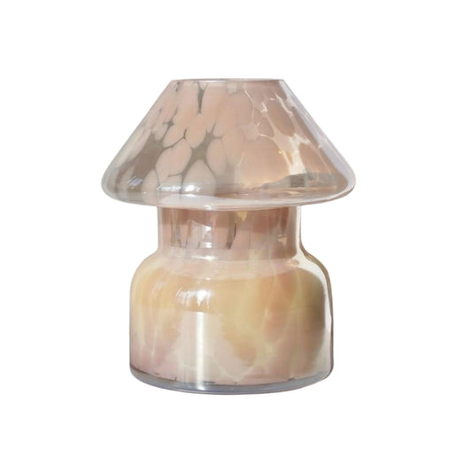 Mushroom Candle Lamp - Pastel Pink