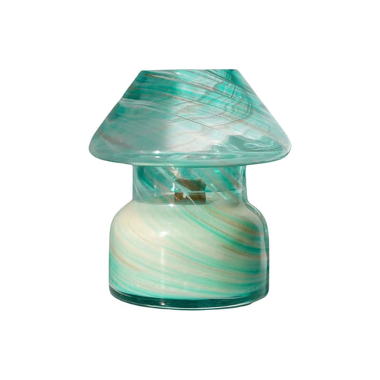 Mushroom Candle Lamp - Mint Blue