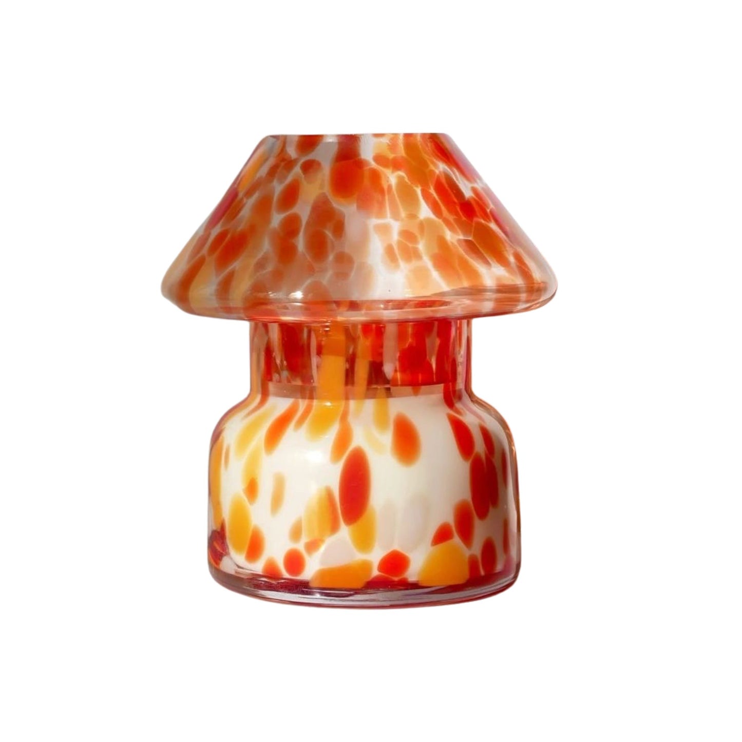 Mushroom Candle Lamp - Blood Orange