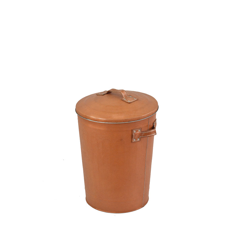 Wastebasket With Lid - Natural