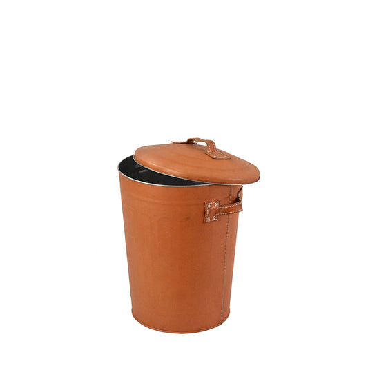 Wastebasket With Lid - Natural